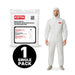 LAUCO White Polyester Reusable & Washable Paint Coverall Spray Suit With Hood National Supply Company