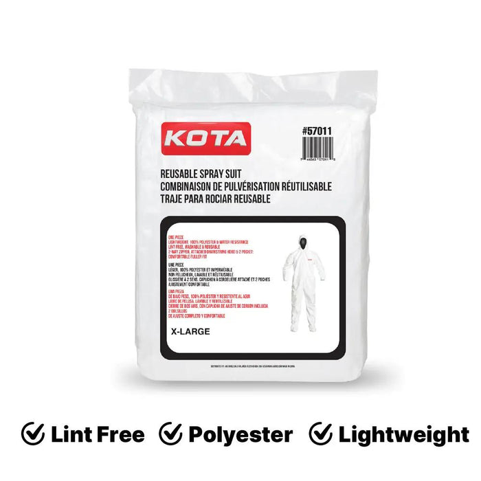 LAUCO White Polyester Reusable & Washable Paint Coverall Spray Suit With Hood National Supply Company