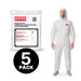 LAUCO White Polyester Reusable & Washable Paint Coverall Spray Suit With Hood National Supply Company