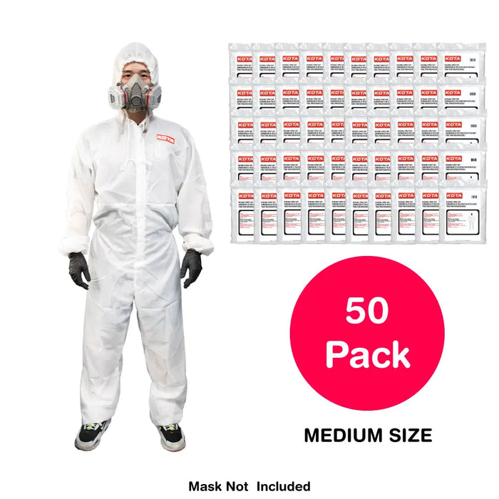 LAUCO White Polyester Reusable & Washable Paint Coverall Spray Suit With Hood - National Supply Company