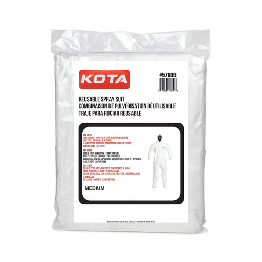 LAUCO White Polyester Reusable & Washable Paint Coverall Spray Suit With Hood - National Supply Company