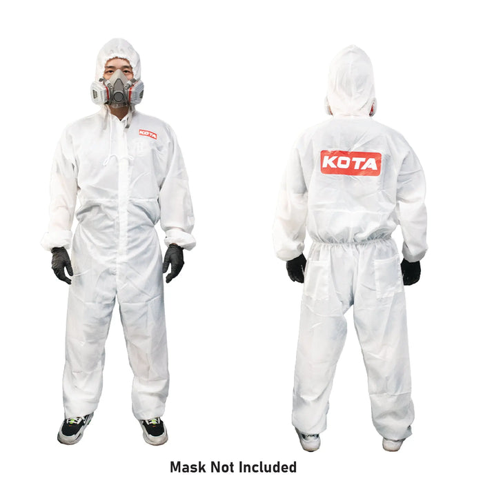 LAUCO White Polyester Reusable & Washable Paint Coverall Spray Suit With Hood - National Supply Company