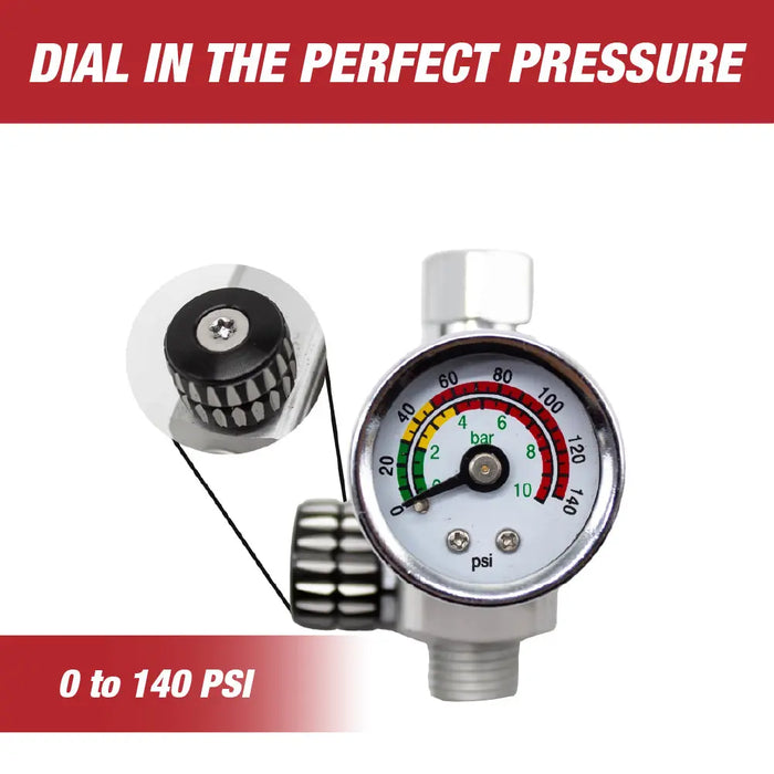 HVLP/LVLP Spray Gun Air Regulator with Pressure Gauge and Air Flow Control - National Supply Company