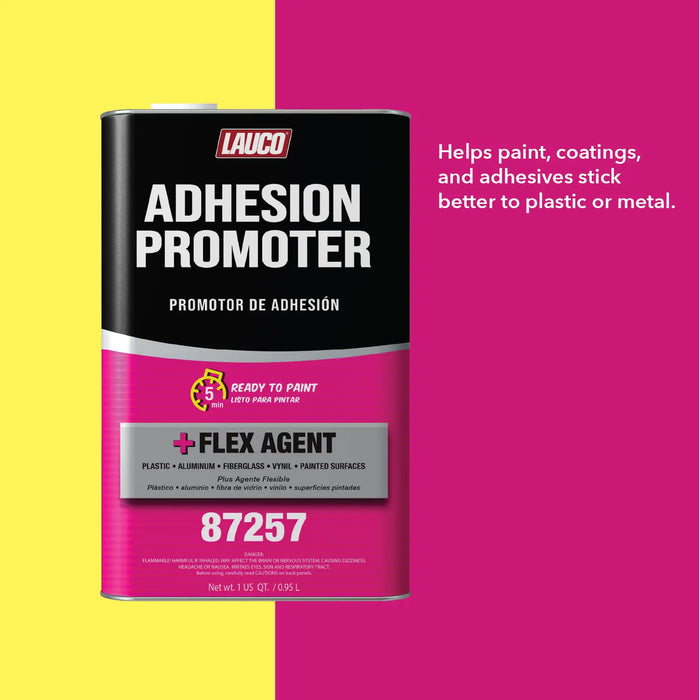 Lauco Adhesion Promoter – 1 Quart | Fast-Drying Surface Enhancer for Plastic, Metal & Fiberglass Lauco