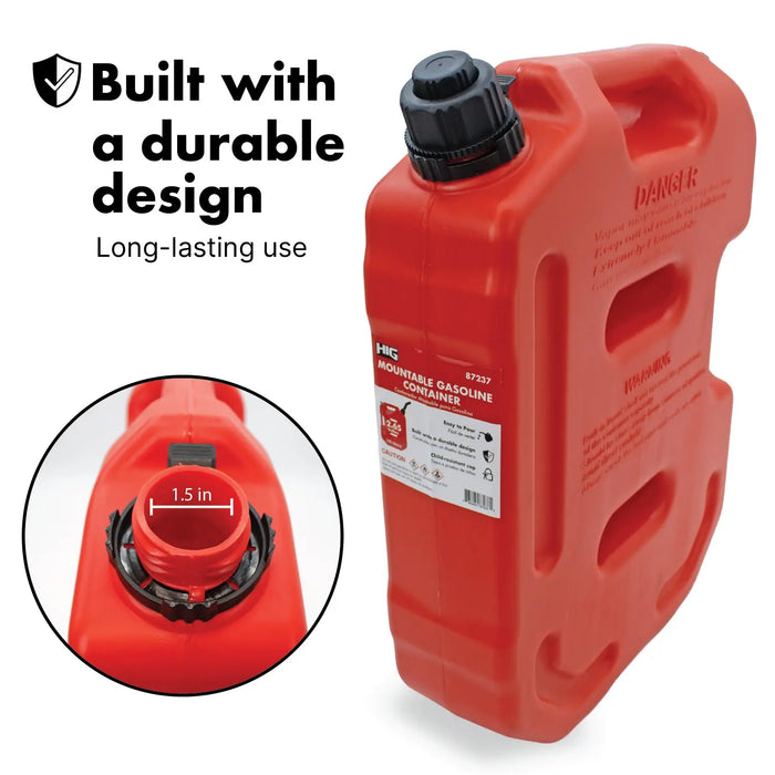Lauco Red Plastic Fuel Can for Fuel/Diesel - 10 Litre Capacity Lauco