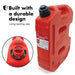 Lauco Red Plastic Fuel Can for Fuel/Diesel - 10 Litre Capacity Lauco