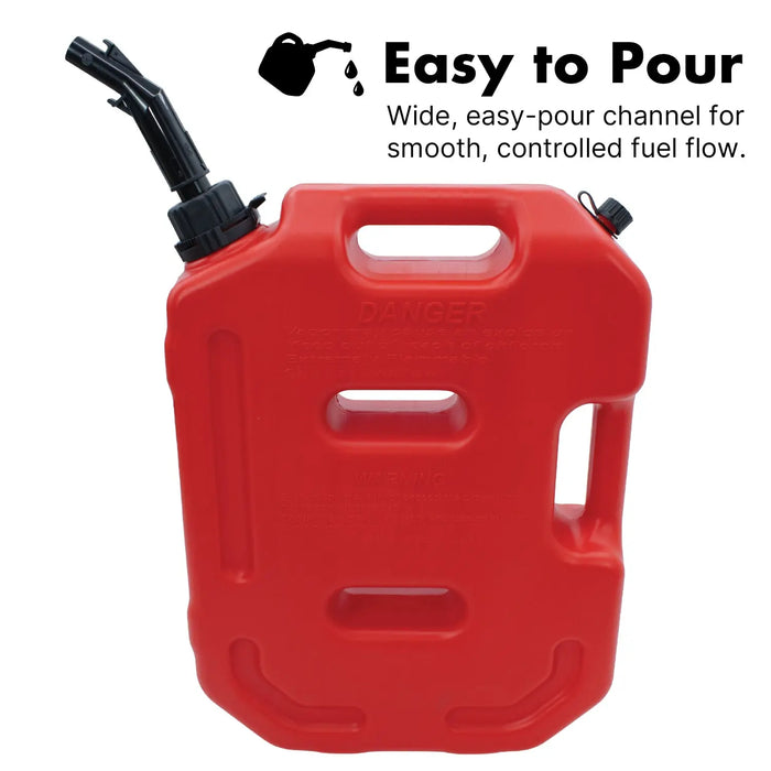 Lauco Red Plastic Fuel Can for Fuel/Diesel - 10 Litre Capacity Lauco