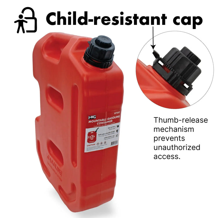 Lauco Red Plastic Fuel Can for Fuel/Diesel - 10 Litre Capacity Lauco