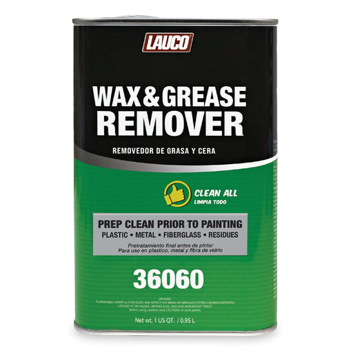 Lauco Wax and Grease Remover 1 Gallon – Multi-Surface Paint Prep Cleaner for Auto Body, Garage | Works On Plastic, Metal, Fiberglass – Powerful Solvent Degreaser -(33080) (Quart) National Supply Co.