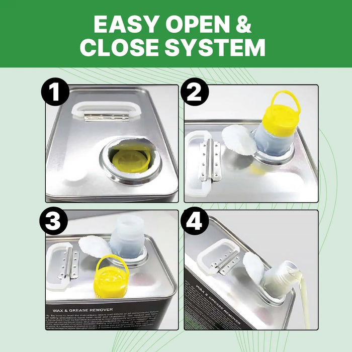 Lauco Wax and Grease Remover 1 Gallon – Multi-Surface Paint Prep Cleaner for Auto Body, Garage | Works On Plastic, Metal, Fiberglass – Powerful Solvent Degreaser -(33080) (Quart) National Supply Co.