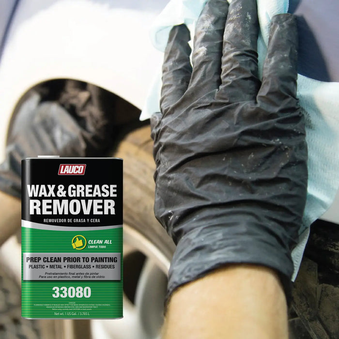Lauco Wax and Grease Remover 1 Gallon – Multi-Surface Paint Prep Cleaner for Auto Body, Garage, Plastic, Metal, Fiberglass – Powerful Solvent Degreaser Lauco