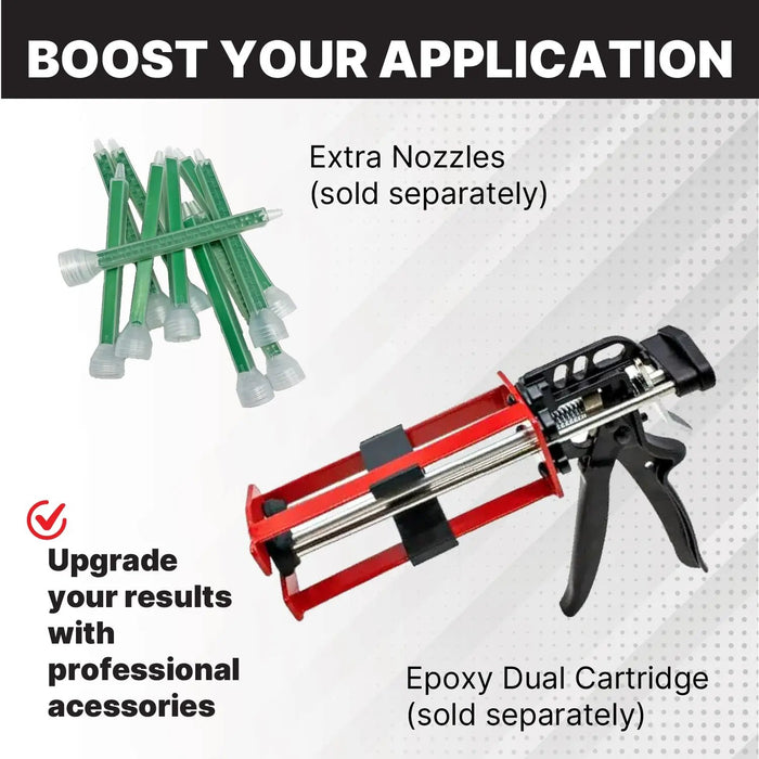 Maxi-Bond Panel Bonding Adhesive - Two Part Epoxy Adhesive, Non-Sagging, Application Mixing Nozzles 200ml/6.75 oz (MB-835) National Supply Company