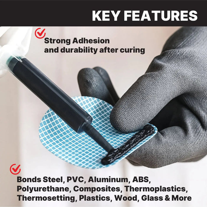 Maxi-Bond Semi Rigid Plastic Quick Repair Black - MB-801- 200ml National Supply Company