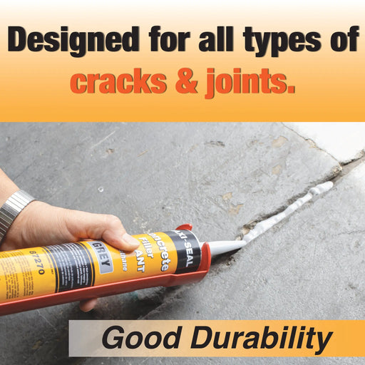 Maxi-Seal Concrete Filler Sealant, Concrete Crack Repair, Polyurethane Concrete and Masonry Sealant for Vertical and Horizontal Surface, Non-Sag,Gray,10.5 oz National Supply Company