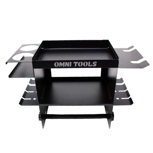 OMNI TOOLS Multi-Function Paper Towel Holder – Heavy-Duty Shop Shelf with Tool Slots & Spray Gun Storage – Steel Organizer Rack for Garage & Auto Body Shops – 22¾" x 15" x 9¼" - (36038) Omni Tools
