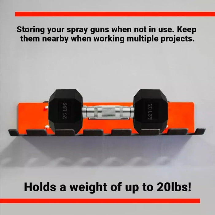 Omni Tool Multiple Spray Gun Holder – Holds 7 Guns Without Cups, 4 With Cups National Supply Company