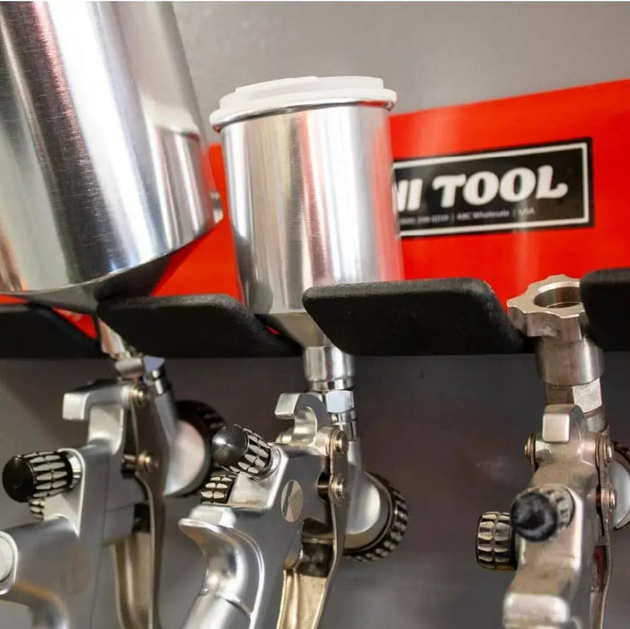 Omni Tool Multiple Spray Gun Holder – Holds 7 Guns Without Cups, 4 With Cups National Supply Company