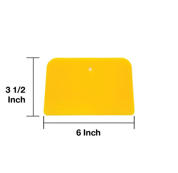 Open Box - 6" Reusable Plastic Spreader - Auto Body Filler Yellow Spreaders (Pack of 100) National Supply Company