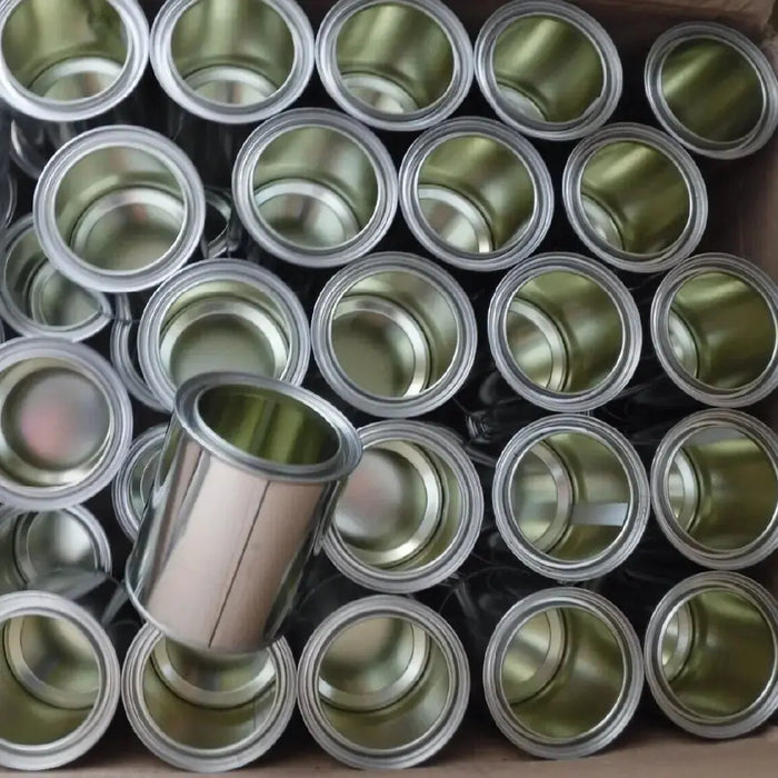 Open Box - Empty Metal Pint Paint Cans with Lids - Box of 50 National Supply Company