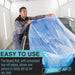 Open Box - Maxifilm 20ft x 250 ft Roll Blue Premium Overspray Paintable Plastic Sheeting - 8 Micron, 0.3 Mil National Supply Company