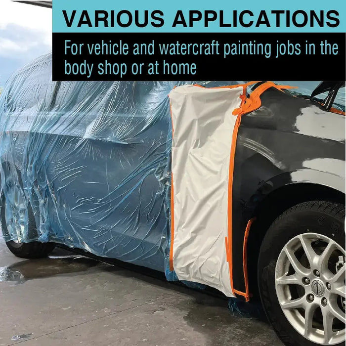 Open Box - Maxifilm 20ft x 250 ft Roll Blue Premium Overspray Paintable Plastic Sheeting - 8 Micron, 0.3 Mil National Supply Company