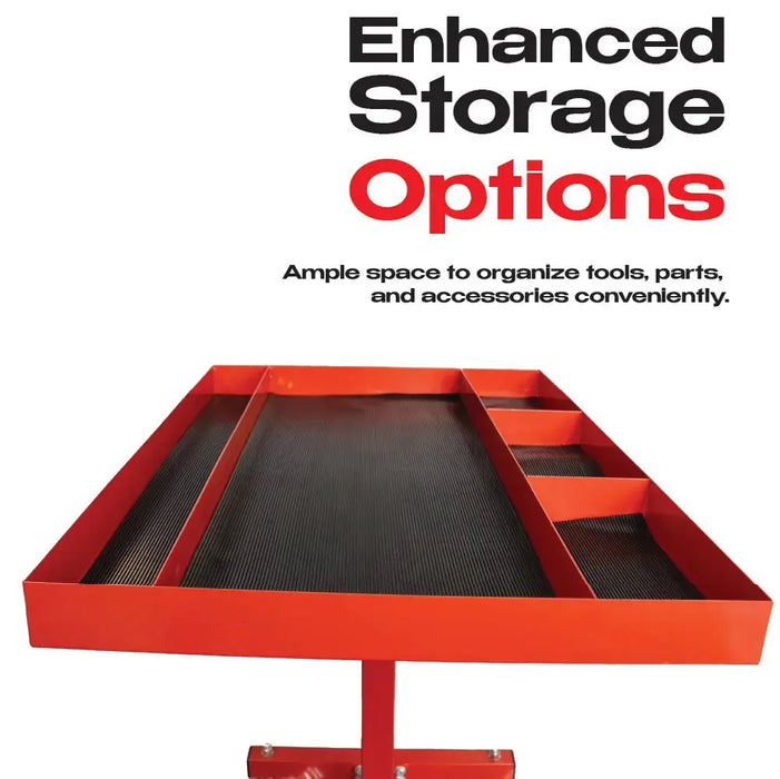 Open Box - Omni Tool Rolling Work Table, Adjustable Mobile Tray Cart, 220 lb Capacity National Supply Company