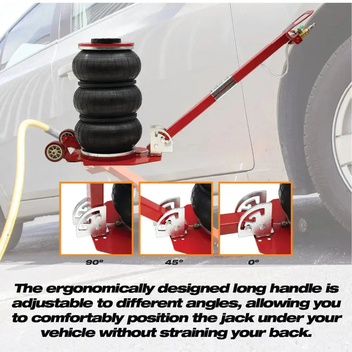 Open Box - Triple Bag Air Jack 3 Ton/6600 lbs, Airbag Jack with Six Steel Pipes, Lift up to 15.5", 3-5 s Fast Lifting Pneumatic Jack, with Adjustable Long Handles for Cars, Garages, Repair National Supply Company