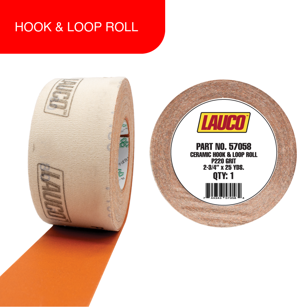LAUCO Premium Ceramic Grain Sanding Paper, Hook & Loop Sandpaper roll 2.75” x 25 Yard