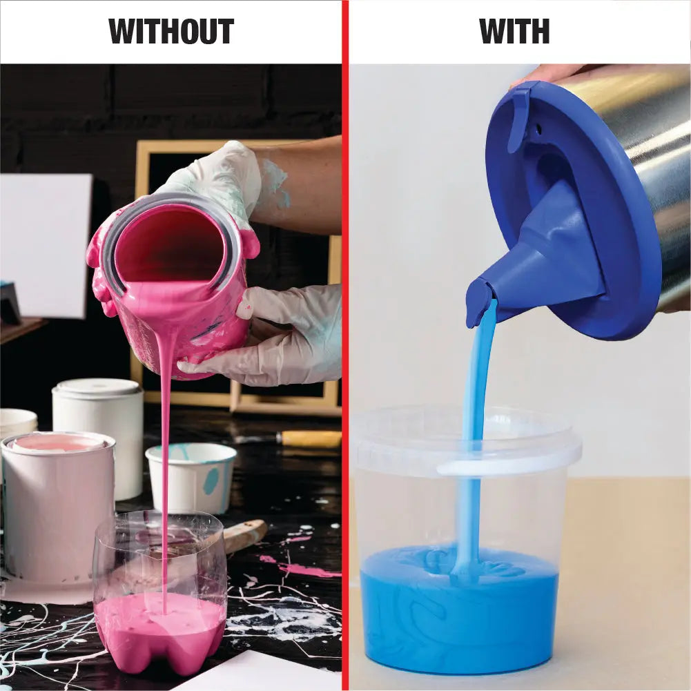 Paint Can Lid Cover and Pouring Spout for 1-Gallon Containers ...