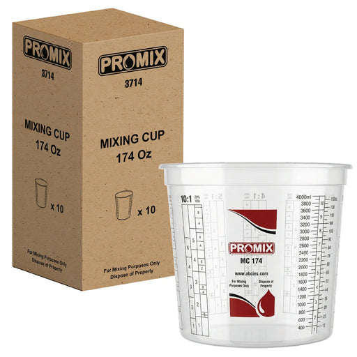 Paint & Epoxy Mixing Cups Buckets - 174 Ounce (5-Quart) - Calibrated Mixing ratios on Side National Supply Company