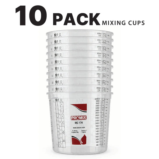 Paint & Epoxy Mixing Cups Buckets - 174 Ounce (5-Quart) - Calibrated Mixing ratios on Side National Supply Company