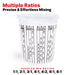 Paint & Epoxy Mixing Cups Buckets - 174 Ounce (5-Quart) - Calibrated Mixing ratios on Side - Solvent Resistant, Reusable Clear Plastic Cups for Paint, Epoxy, Resin, Oil, Thinner (16) LAUCO