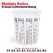 Paint & Epoxy Mixing Cups Buckets - 174 Ounce (5-Quart) - Calibrated Mixing ratios on Side - Solvent Resistant, Reusable Clear Plastic Cups for Paint, Epoxy, Resin, Oil, Thinner (32) LAUCO