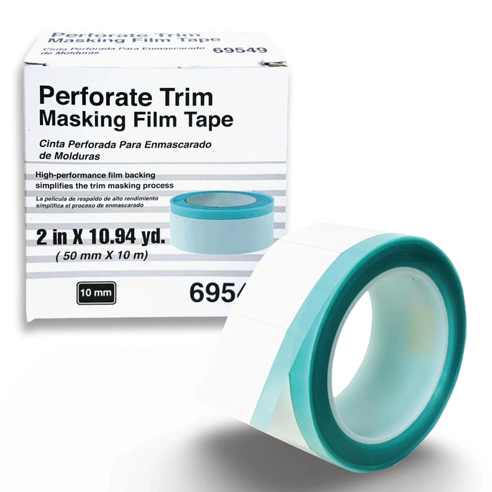 Perforated Trim Masking Tape 69549, Molding Paint Protection, Trim Lifting Tape, Hand Tearing, 10 mm Hard Band, 50 mm x 10 m – Auto Body Masking Film with High-Strength Backing GENERIC