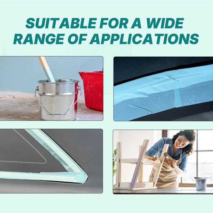 Perforated Trim Masking Tape 69549, Molding Paint Protection, Trim Lifting Tape, Hand Tearing, 10 mm Hard Band, 50 mm x 10 m – Auto Body Masking Film with High-Strength Backing GENERIC