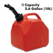 Plastic Fuel Can Durable Red Gasoline Container in 10L Lauco