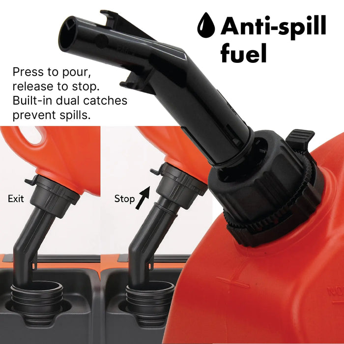 Plastic Fuel Can Durable Red Gasoline Container in 10L Lauco