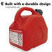 Plastic Fuel Can – Durable Red Gasoline Container in 5L Lauco