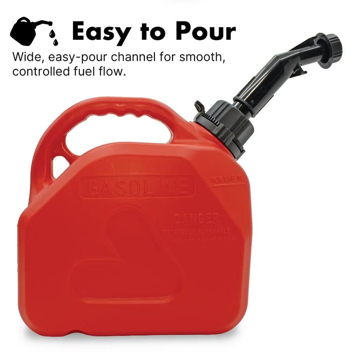 Plastic Fuel Can – Durable Red Gasoline Container in 5L Lauco