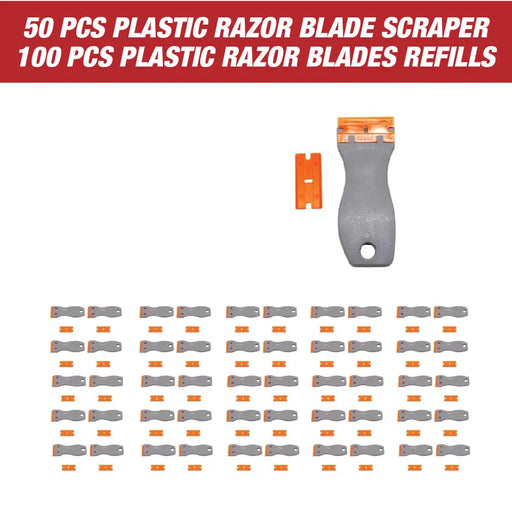 Plastic Razor Blade Scraper Extra Plastic Razor Blades Refills - National Supply Company