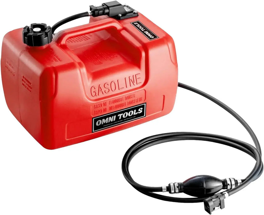 Portable 12L Marine Tank W/ Connector Fuel Tank Outboard Boat Motor LAUCO