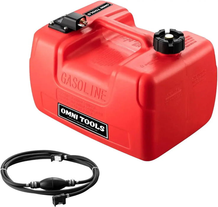 Portable 12L Marine Tank W/ Connector Fuel Tank Outboard Boat Motor LAUCO