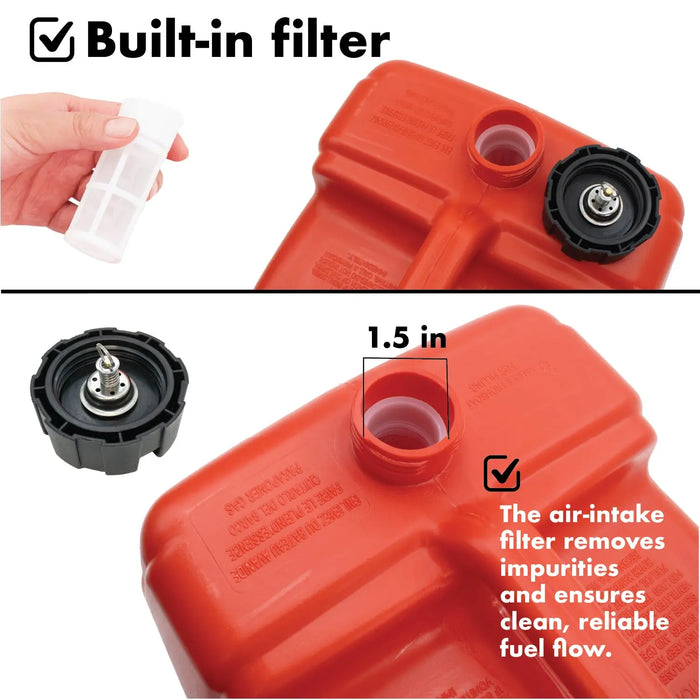 Portable 12L Marine Tank W/ Connector Fuel Tank Outboard Boat Motor LAUCO