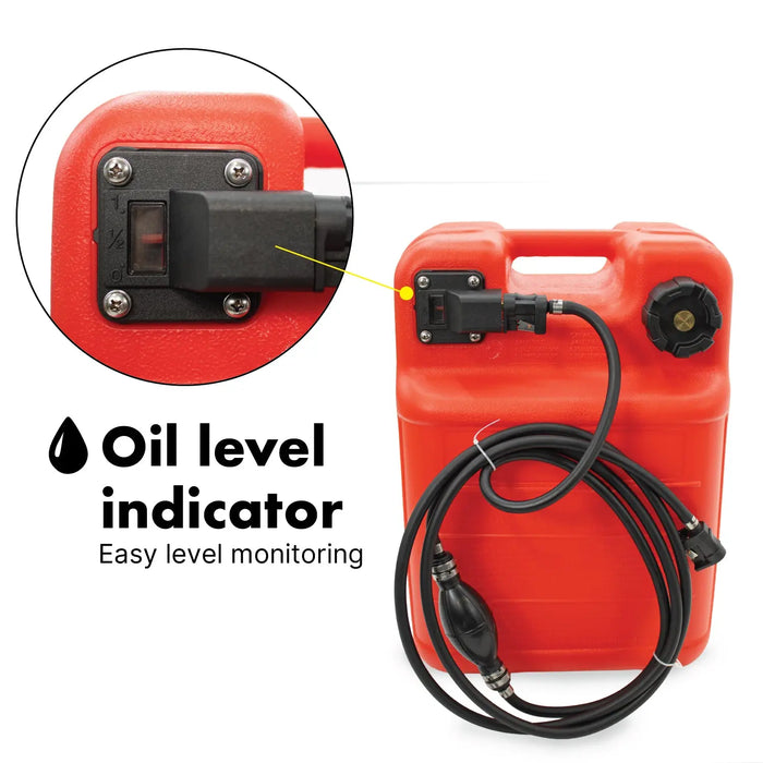 Portable 24L Marine Tank W/ Connector Fuel Tank Outboard Boat Motor Lauco