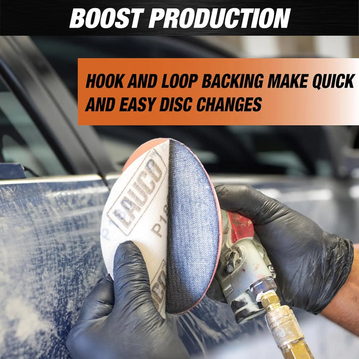 Premium 6" Hook and Loop Ceramic Sanding Discs, No Hole, (Box of 25) for Sanding on Fiberglass, Metals Non-Ferrous, Wood Style: 40 GRIT Lauco