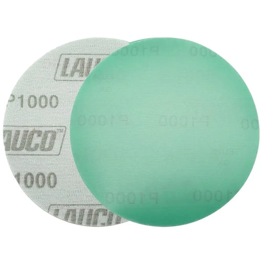 Premium 6" Hook and Loop Sanding Ceramic Discs (Box of 50) - Hook and Loop Backing Discs for DA Orbital Sanders - Automotive Sanding Wood Furniture Finishing (GRIT-1000) 25944 LAUCO