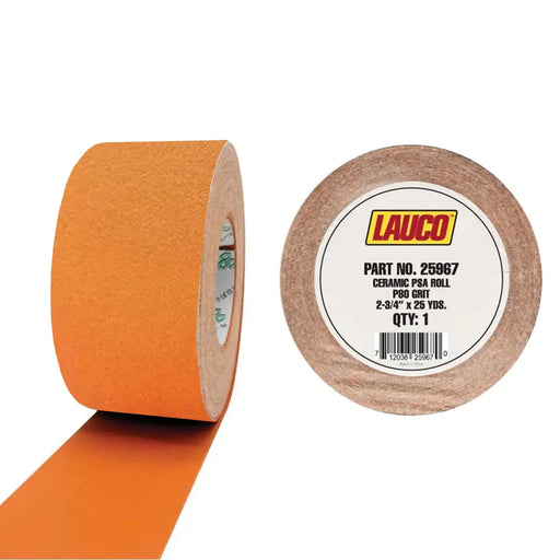 Premium Ceramic Grain Sanding Paper, PSA Sandpaper roll 2.75” x 25 Yard National Supply Company