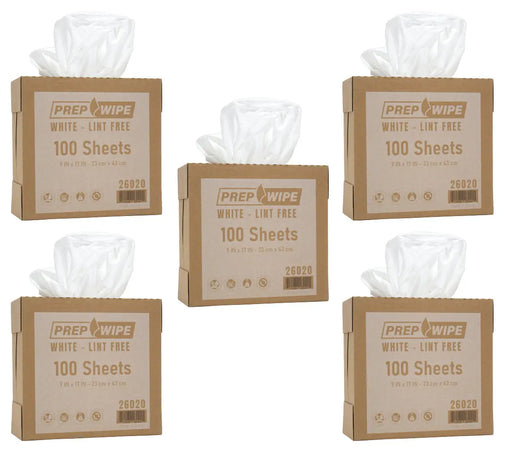 Prep Wipe Lint Free Cleaning Towels Pack of 100 Sheets 9" x 17" National Supply Company