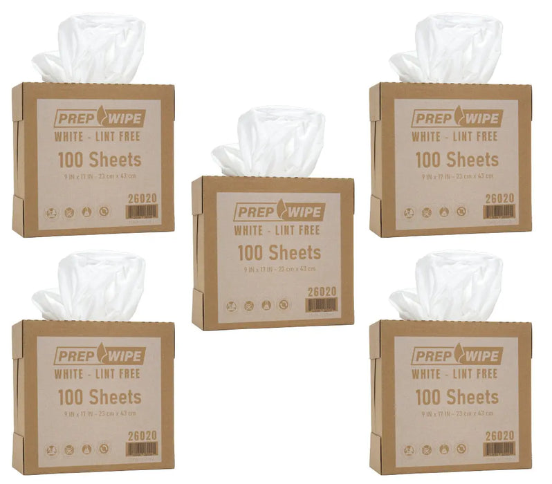Prep Wipe Lint Free Cleaning Towels Pack of 100 Sheets 9" x 17" National Supply Company
