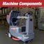 Commercial Ride-On Floor Battery Powered Scrubber Machine, 22" Brush, Complete Set of Parts, , With Two 22" Brushes, 5 Hours Continuous Working Time, 17 Gal Tank, 36,166 Sqft/H Efficiency (X56)